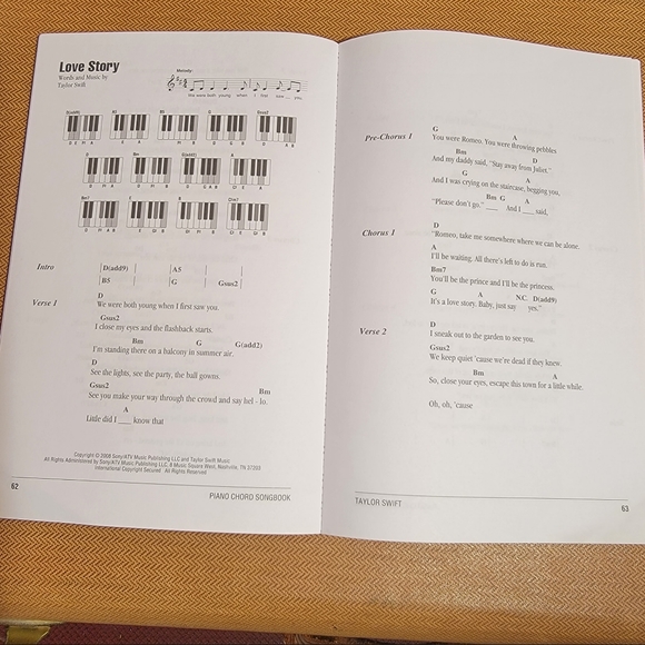 Taylor Swift Other Taylor Swift Piano Chord Songbook Includes 4